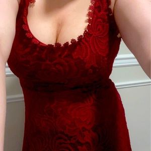 Dark Red Francesca dress